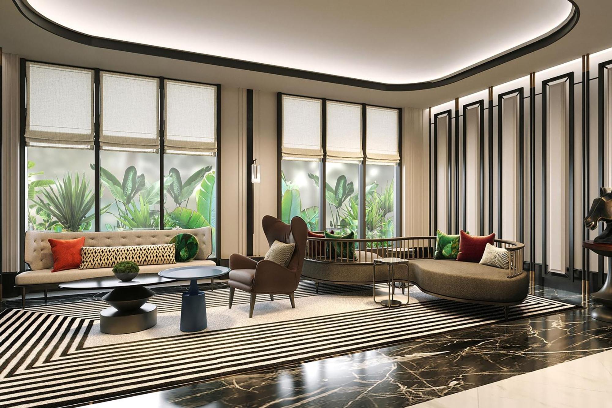 槟城诺瑟姆套房酒店 乔治敦 外观 照片 The lobby of the hotel
